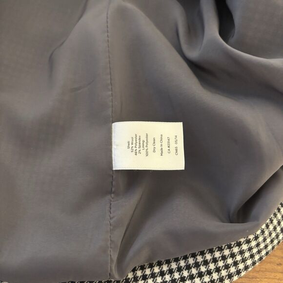 Talbots Womens 6 Blazer Black White Check Classic Wool Blend Preppy Career Basic - Picture 9 of 9